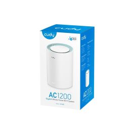 Cudy M1300 1-PACK sistema Wi-Fi Mesh (Wi-Fi en malla) Doble banda (2,4 GHz / 5 GHz) Wi-Fi 5 (802.11ac) Blanco Interno Cudy M1300 1-PACK sistema Wi-Fi Mesh (Wi-Fi en malla) Doble banda (2,4 GHz / 5 GHz) Wi-Fi 5 (802.11ac) Blanco Interno