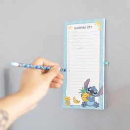 Disney Bloc de Notas Magnético Stitch, 21x10cm con 65 hojas, imanes traseros
