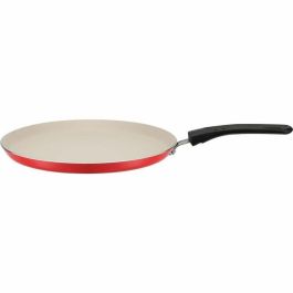 GSW 456715 Crepera de Aluminio 26 cm con Espátula, Exterior Silicona Roja, Para Todo Tipo de Fuegos Incluida Inducción