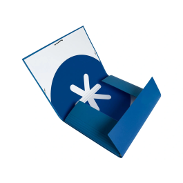 Antartik Carpeta de Gomas Tres Solapas Cartón Forrado A4 Color Azul Marino