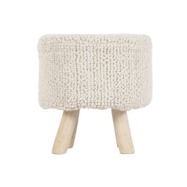 DKD Home Decor Carpets 2c25 Reposapiés Boho Crudo 40 x 40 x 40 cm