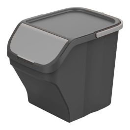 Mondex Stack'n Sort Cubo de Reciclaje Apilable 25 Litros Gris con Tapa - 30 x 40 x 34 cm, Material Reciclado Precio: 12.50000059. SKU: B17RT69C9C