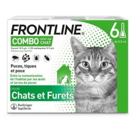 Frontline Combo Pipetas Antipulgas Fipronil y S-metopreno para Gatos y Hurones - 6 Unidades Precio: 46.49999992. SKU: S7140529