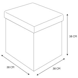 Caja-Puf Plegable Tapizado Rizo Home Deco Factory