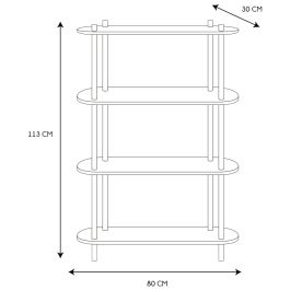 Estantería Cobe 4 Baldas Home Deco Factory altura 113