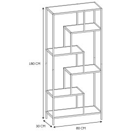 Estantería Edison Home Deco Factory 80x30x180 cm