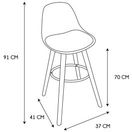 Taburete Bar Gris Walt Home Deco Factory