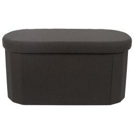 Banco-Puf Plegable Negro Oval Home Deco Factory