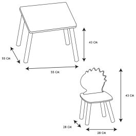 Mesa Con 2 Sillas Infantil Dinos Home Deco Kids