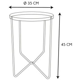 Mesa Auxiliar De Metal Home Deco Factory diámetro 35 cm