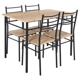 Juego De Mesa Con 4 Sillas Loka Home Deco Factory