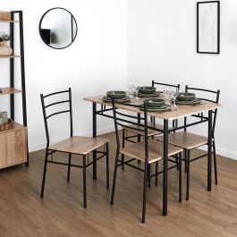 Juego De Mesa Con 4 Sillas Loka Home Deco Factory