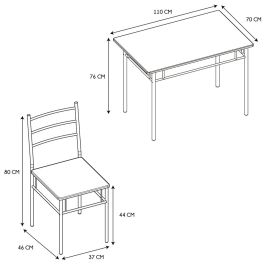 Juego De Mesa Con 4 Sillas Loka Home Deco Factory