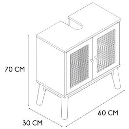 Mueble Lavabo Bali 60X30 Home Deco Factory altura 70