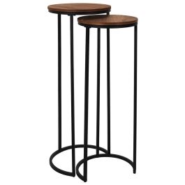 Juego De 2 Mesas Pedestal Nido Home Deco Factory Precio: 40.49999954. SKU: B1A8ZKHPXY