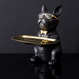 Vaciabolsillos decorativo bulldog negro