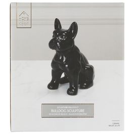 Figura decorativa bulldog negro
