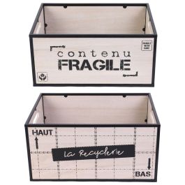 Juego De 2 Cajas Madera-Metal Home Deco Factory Precio: 35.50000003. SKU: B1KCGNPAQ7