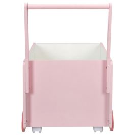 Carrito de almacenaje infantil rosa