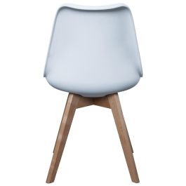 Silla Acolchada Blanca Home Deco Factory