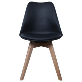 Silla Acolchada Negra Home Deco Factory