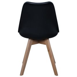 Silla Acolchada Negra Home Deco Factory