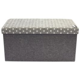 Banco-Puf Plegable Gris Home Deco Factory