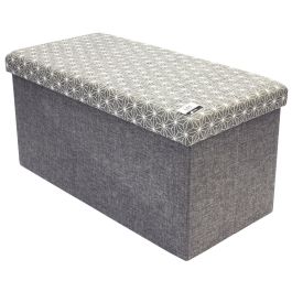 Banco-Puf Plegable Gris Home Deco Factory