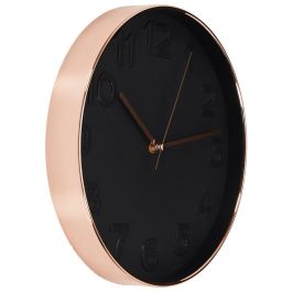 Reloj de pared redondo 30.5cm negro cobre