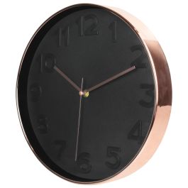 Reloj de pared redondo 30.5cm negro cobre Precio: 8.94999974. SKU: B1DKLSFCPX