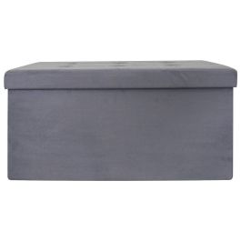 Banco-Puf Plegable Gris Oscuro Home Deco Factory