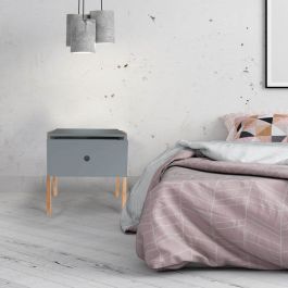 Mesita De Noche Apilable Gris Home Deco Factory