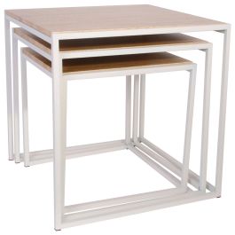 Mesa de bar + 2 taburetes de madera y metal