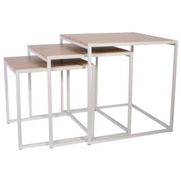 Mesa de bar + 2 taburetes de madera y metal