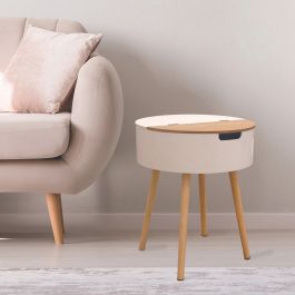 Mesa cofre blanco madera