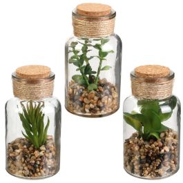 Planta Artificial Con Bote Vidri Home Deco Factory