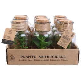 Planta Artificial Con Bote Vidri Home Deco Factory