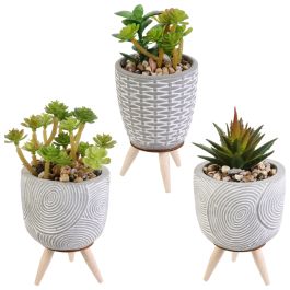 Planta Artificial Maceta Cemen Home Deco Factory