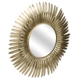 Espejo plumas doradas 53 cm
