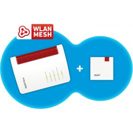 AVM FRITZ!Mesh Set 7530 AX + 1200 AX Wi-Fi 6 Sistema de Malla Doble Banda 2400 Mbit/s Color Rojo y Blanco