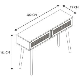 Consola Con 2 Cajones Bali Home Deco Factory