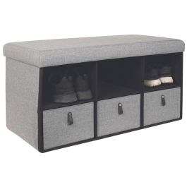 Banco-Puf Zapatero Gris Claro Home Deco Factory Precio: 40.88999948. SKU: B1BSAYD3GD