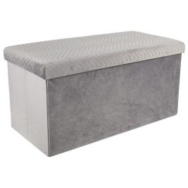 Banco-Puf Plegable Gris Zig-Za Home Deco Factory