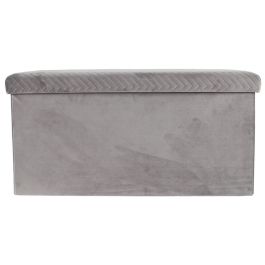 Banco-Puf Plegable Gris Zig-Za Home Deco Factory