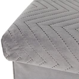 Banco-Puf Plegable Gris Zig-Za Home Deco Factory