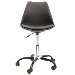 Silla Con Ruedas Negra Home Deco Factory