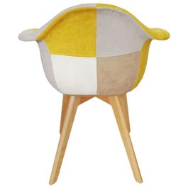 Silla Butaca Patchwork Amarillo Home Deco Factory