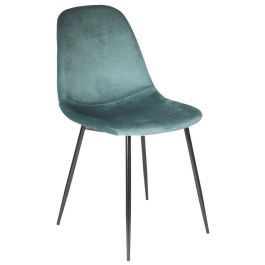 Silla Terciopelo Azul Giulia Home Deco Factory Precio: 48.89000039. SKU: B17VV2CWFA