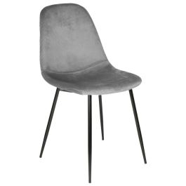 Silla Terciopelo Gris Giulia Home Deco Factory Precio: 48.89000039. SKU: B1HXHVSJYP