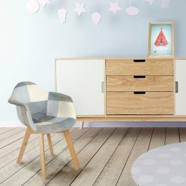 Butaca Patchwork Infantil Azul Home Deco Kids